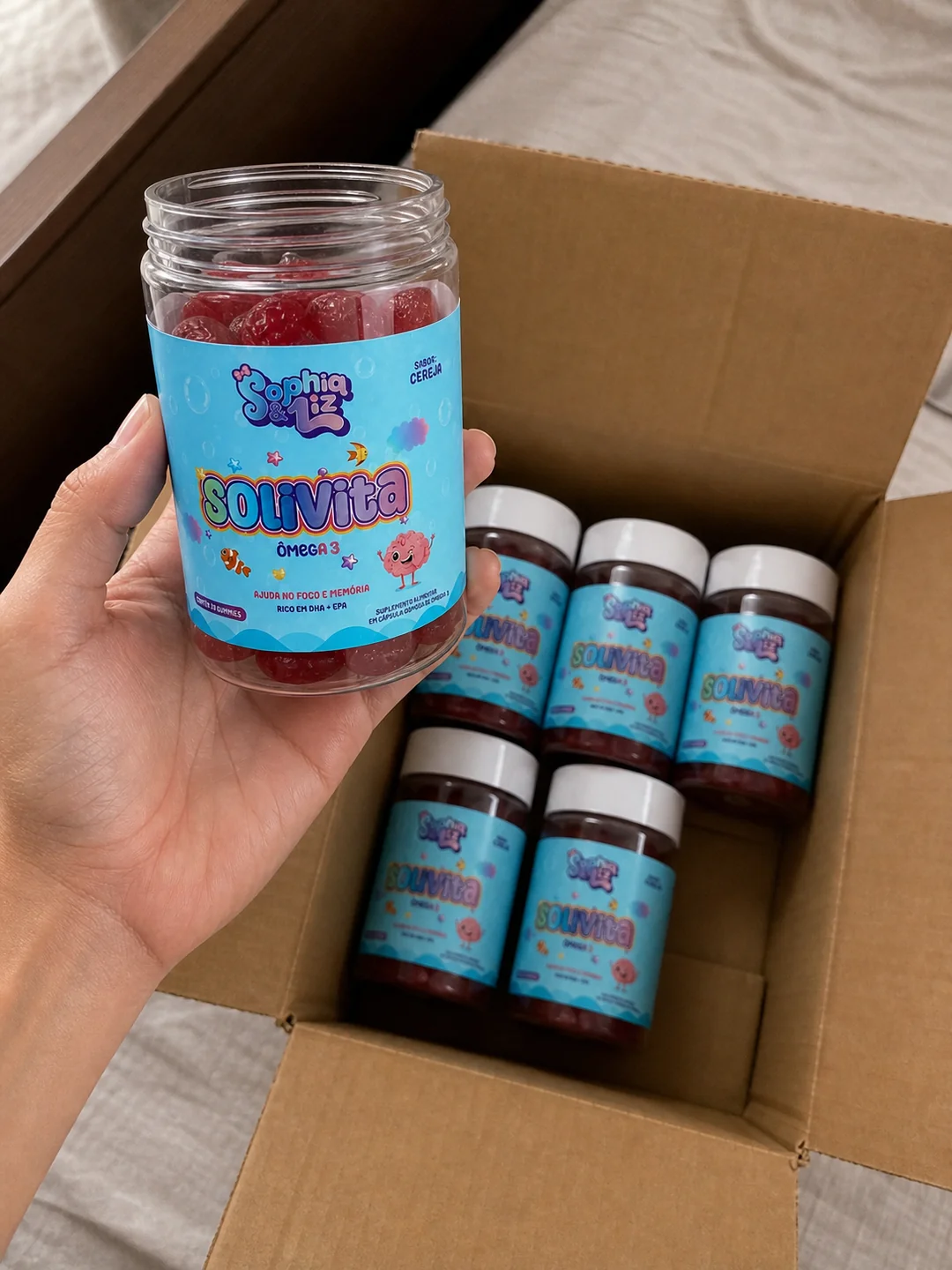 Gummies Solivita de Ômega 3 e Multivitamínico